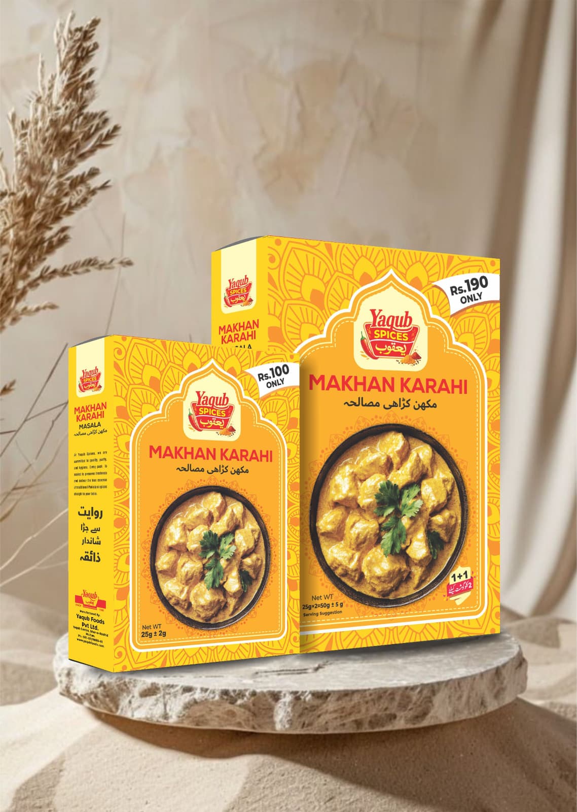 Yaqub Makhan Karahi Masala retail box